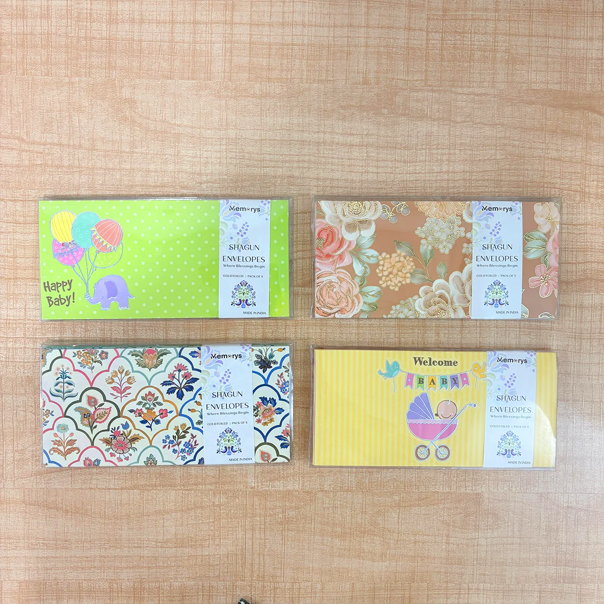 AM6657 Mix-Design Printed Shagun Envelopes Premium - Pack of 5 - Image 5