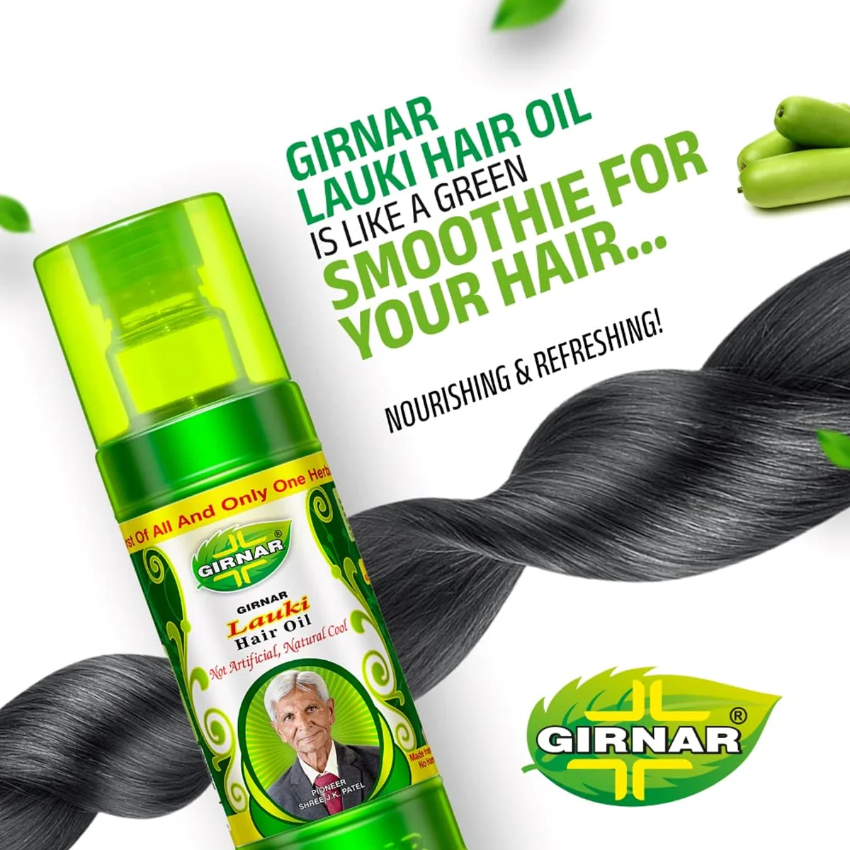 AM6669 Girnar Lauki Herbal Hair Oil - 100ml - Image 2