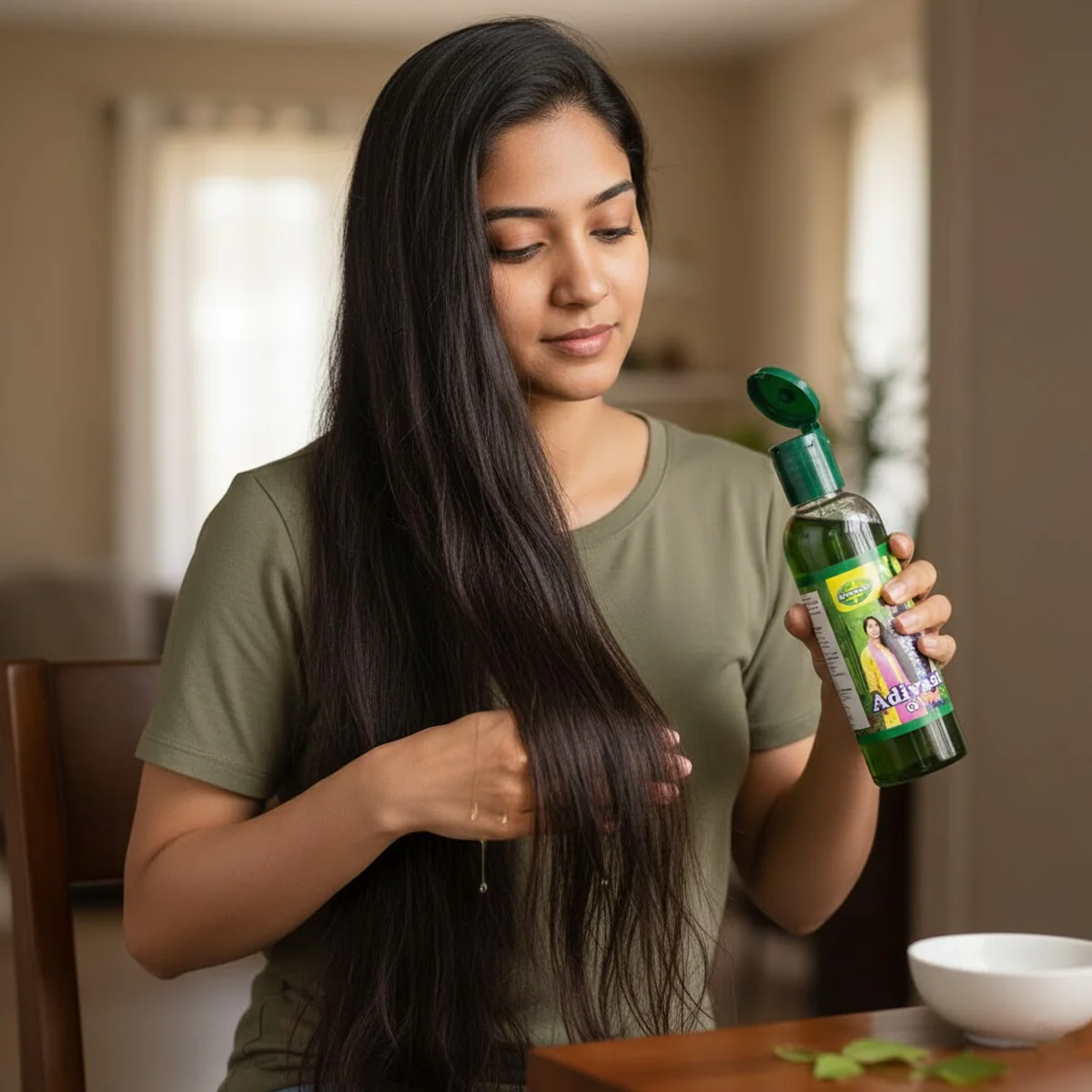 AM6672 Girnar Adivasi Herbal Hair Oil (with 100ml Free Lauki Shampoo) - 375ml - Image 2