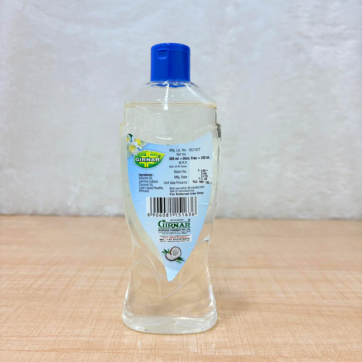 AM6674 Girnar Jasmine Non-Sticky Hair Oil - 300ml - Image 3