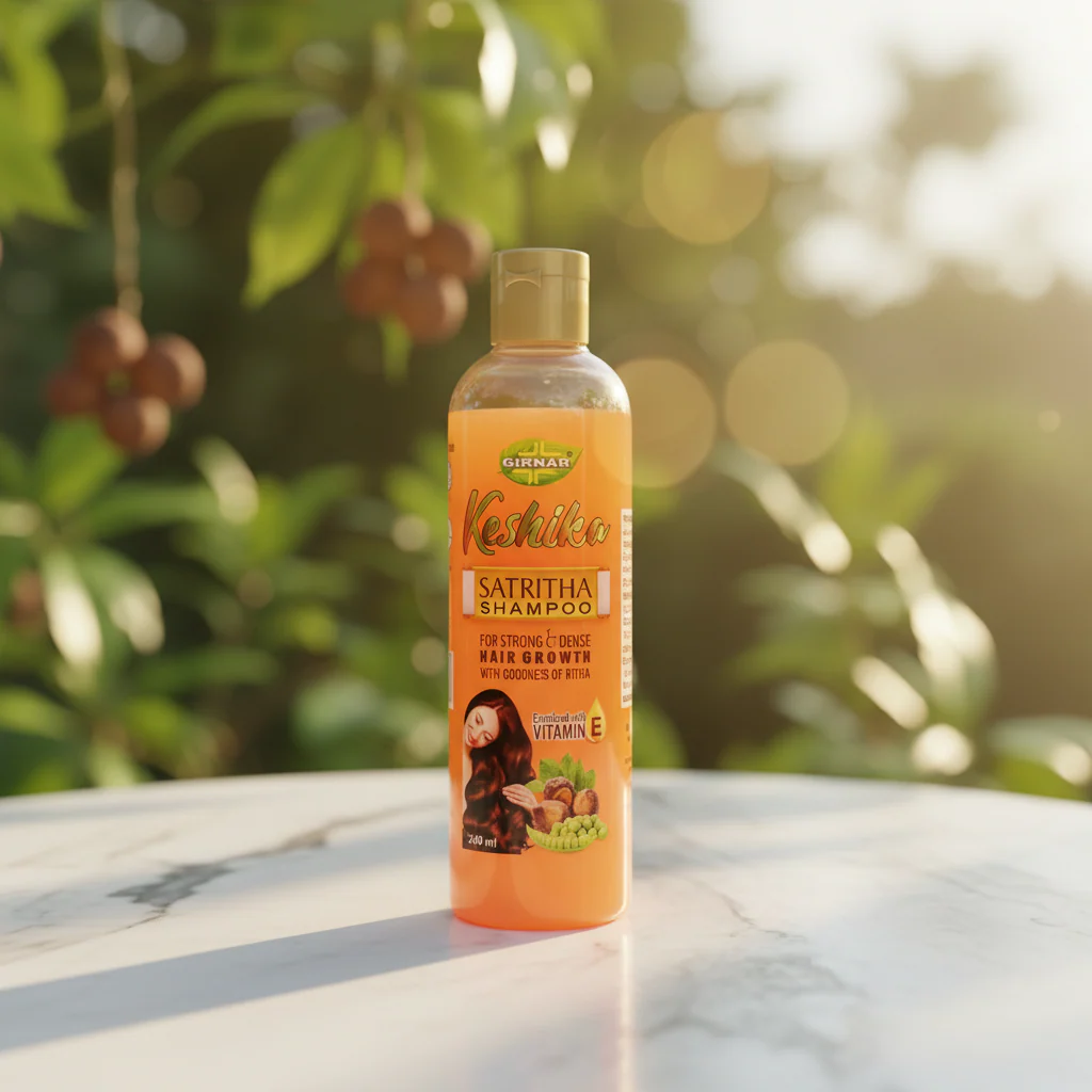 AM6681 Girnar Keshika Satritha Shampoo with Ritha & Vitamin E (240ml)