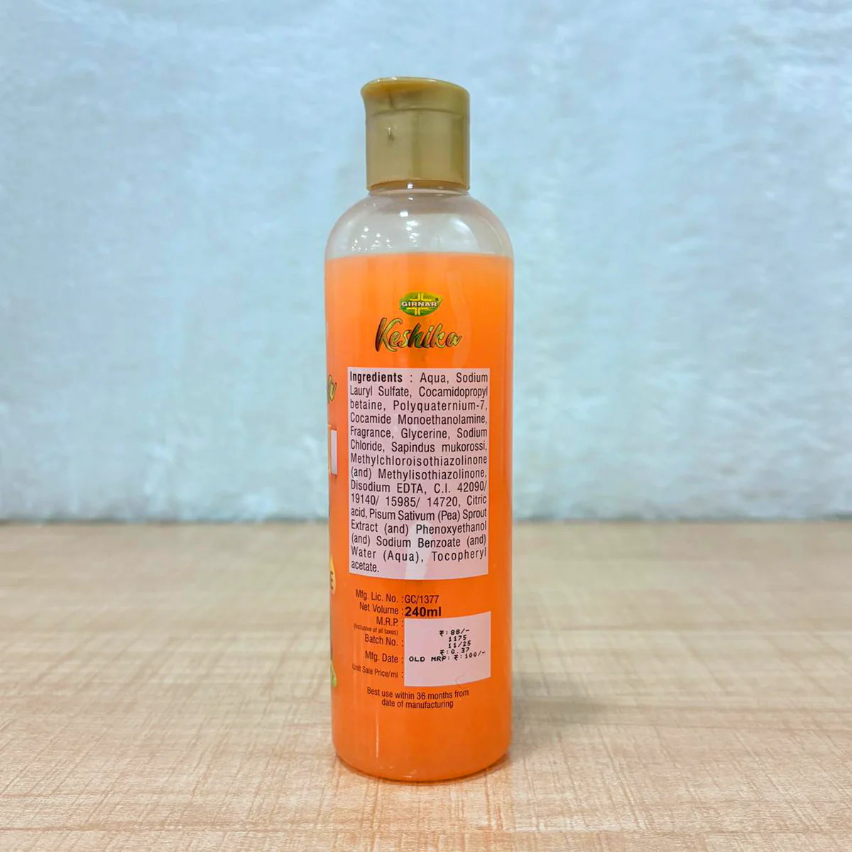 AM6681 Girnar Keshika Satritha Shampoo with Ritha & Vitamin E (240ml) - Image 3