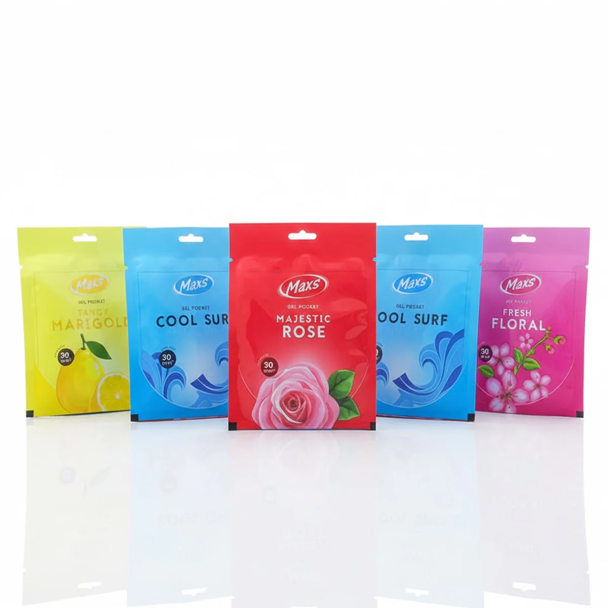 AM6703 Mix Flavors Maxs Gel Pocket Air Freshner (10g) - Pack Of 1 - Image 2