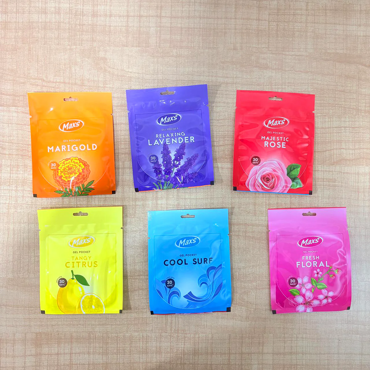 AM6703 Mix Flavors Maxs Gel Pocket Air Freshner (10g) - Pack Of 1 - Image 5