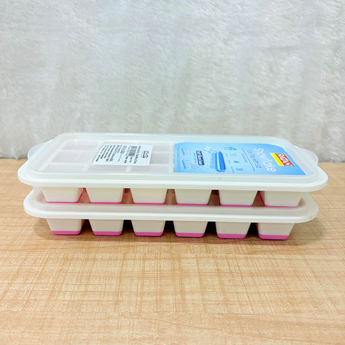 AM6733 Ratan Snowflake Ice Cube Tray with Lid - 18 Cubes, Set of 2 (342ml) - Image 3