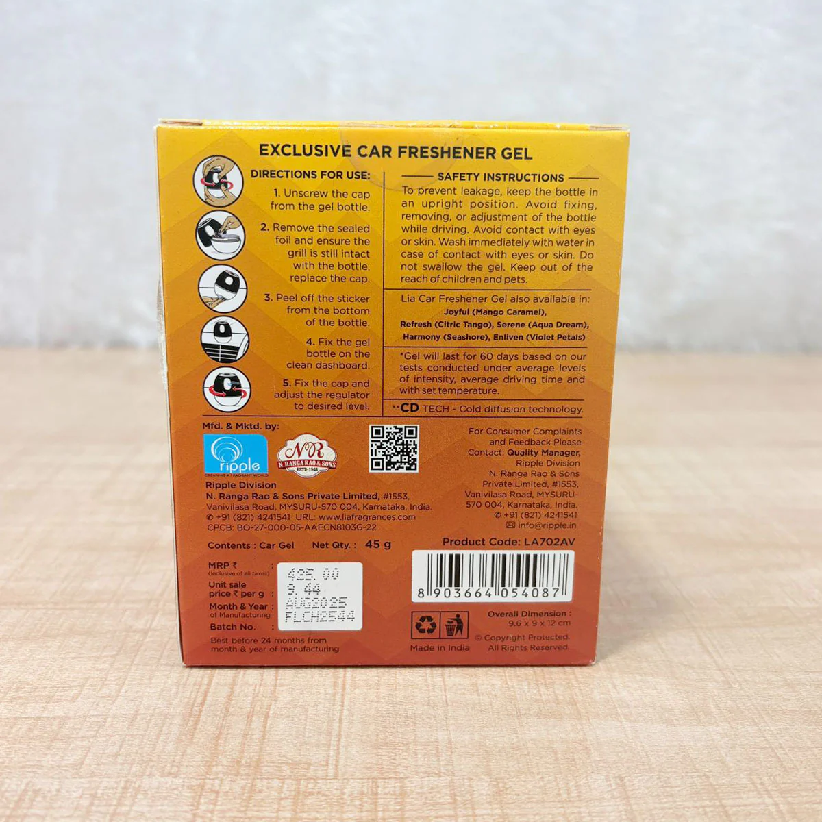 AM6766 Mix-Flavour Lia Dashboard Gel Car Freshener - 45g (Pack Of 1) - Image 7