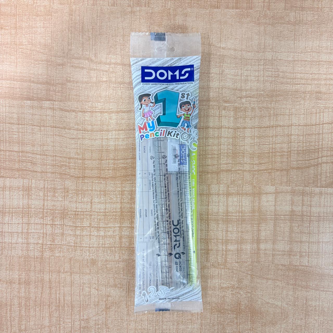AM6773 DOMS My First Pencil Kit | 1 Pencil, 1 Eraser, 1 Scale, 1 Sharpener - Image 5
