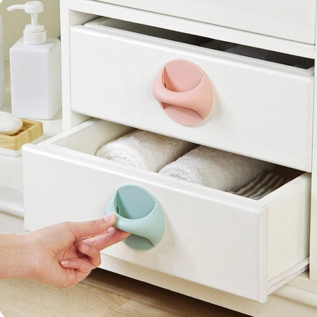 AM6866 Instant Grab Self-Adhesive Door Handles – Minimalist Round Pulls for - Image 2