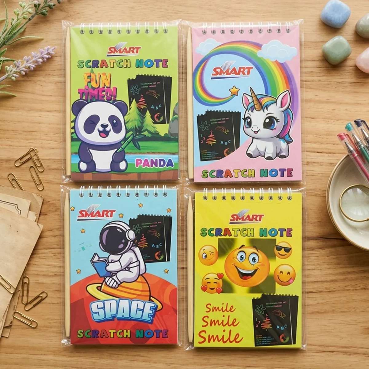 AM6881 Smart Scratch Note - 10x14cm for Fun Theme Scratch-Off Doodle Pads with Stylus - Image 3