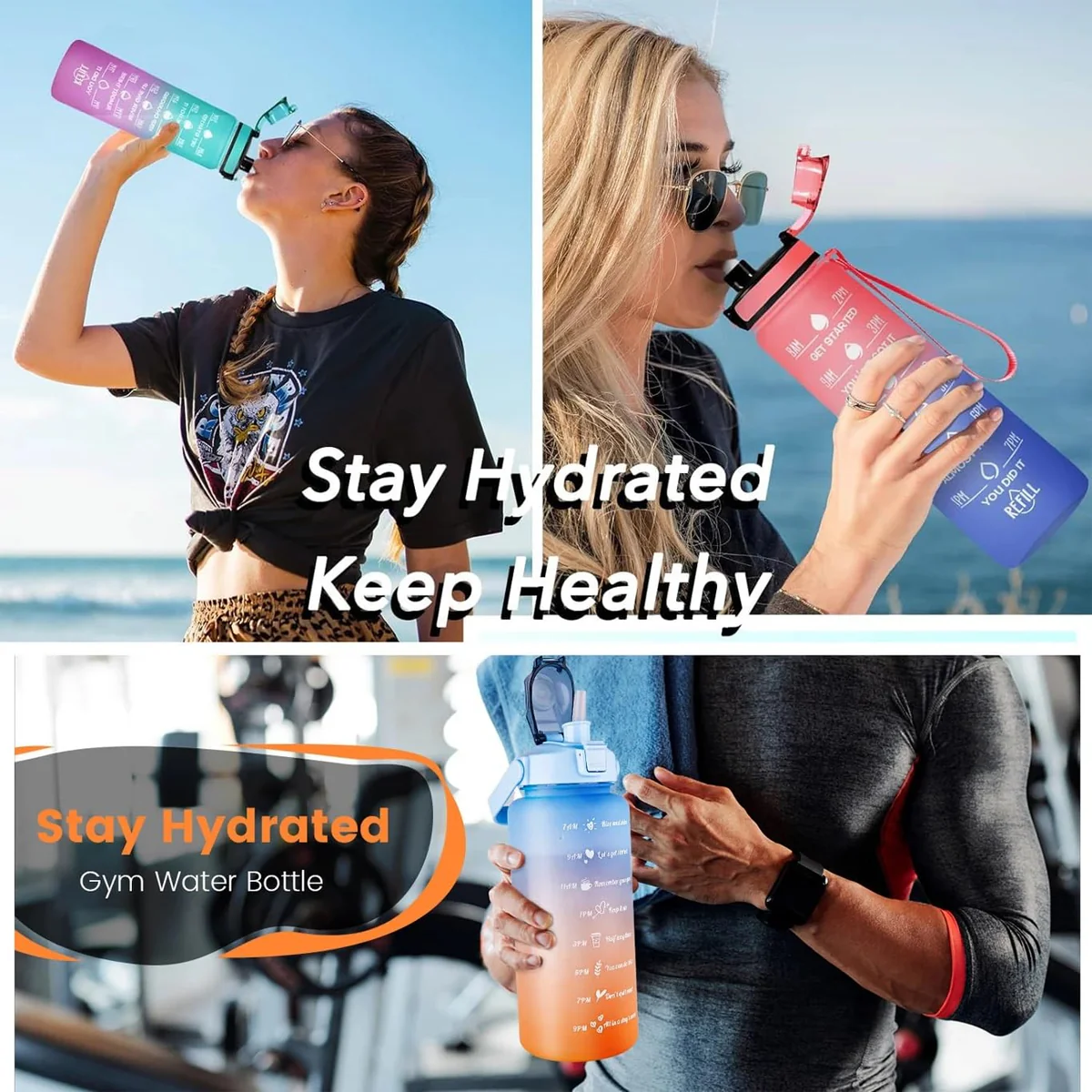 AM6883 Motivational Sports Water Bottle 900ml - Image 5