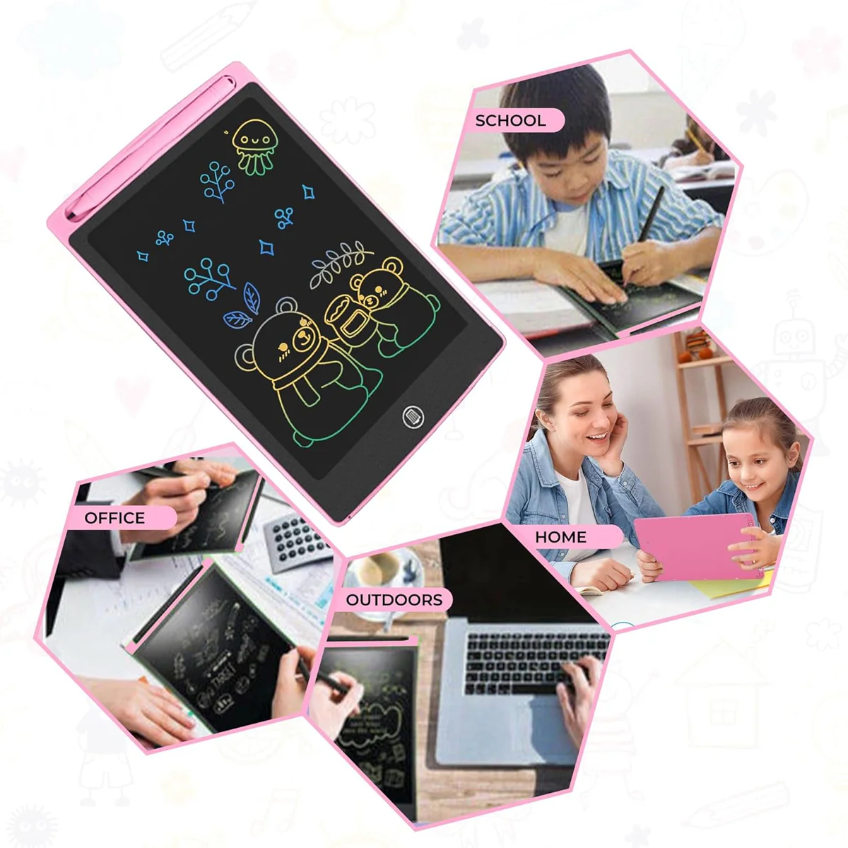 AM6885 Accura ACC-6363 Multi-Color LCD Digital Slate for Writing and Practice - Image 2