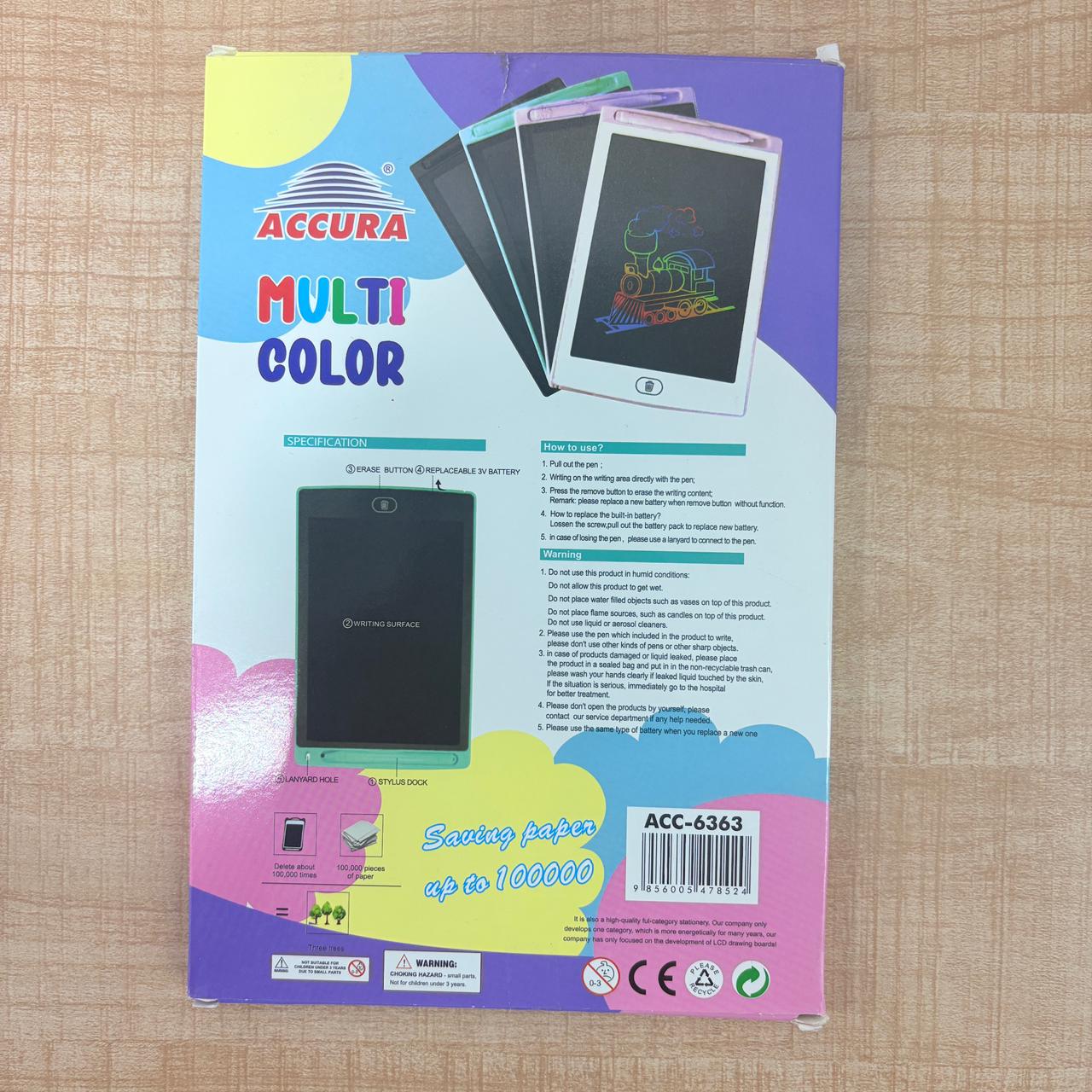 AM6885 Accura ACC-6363 Multi-Color LCD Digital Slate for Writing and Practice - Image 5