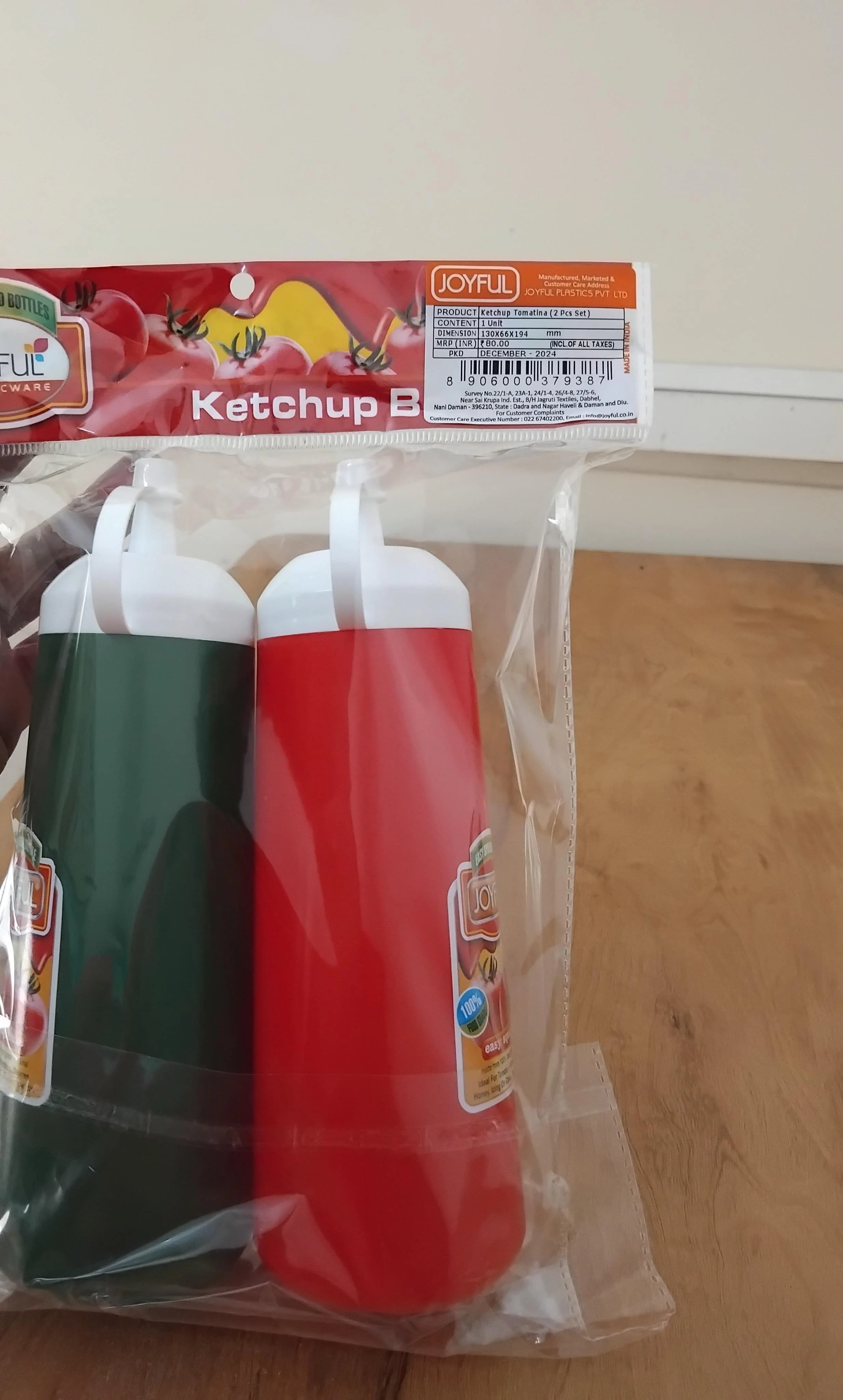 AM3282 Joyful Ketchup Tomatina bottles Color & Availablity As Per Stock Plastic Set Of 2 Piece - Image 8