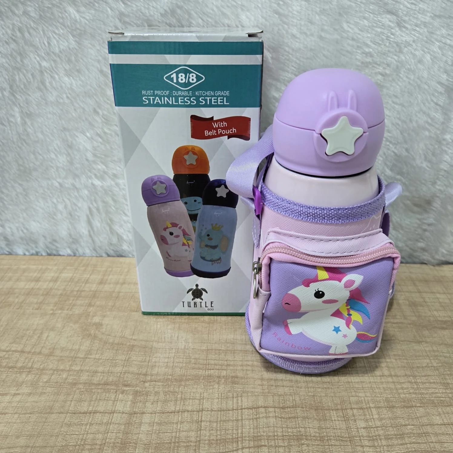 AM7053 Turtle 600 Vacuum Insulated 18/8 Stainless Steel Kids Water Bottle (600ml) - Image 3