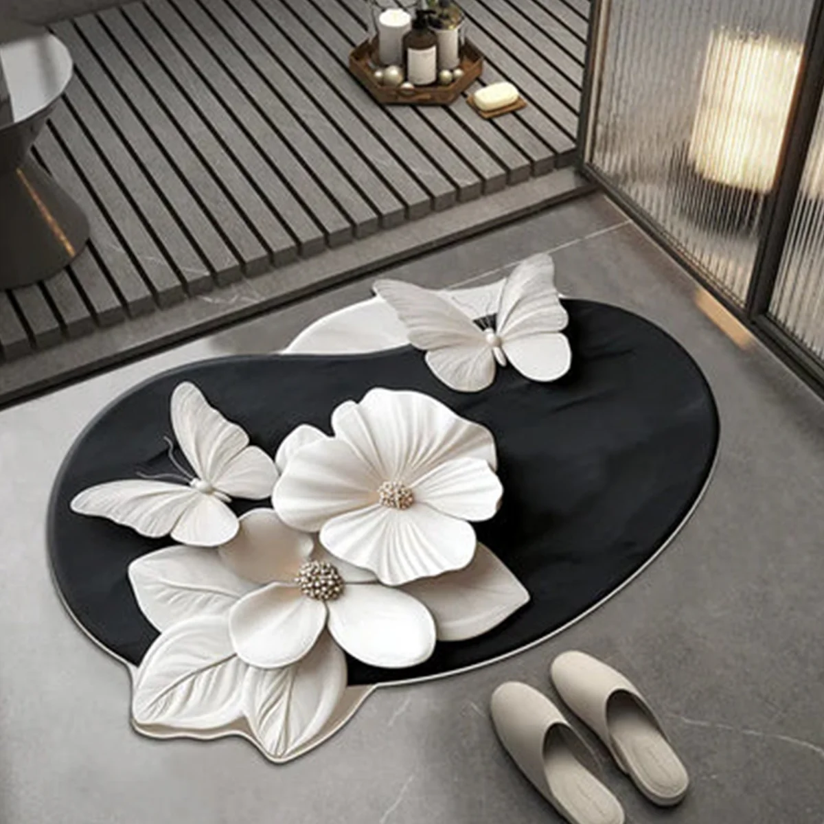 AM7110 Flower Fusion 5D Floor Mat