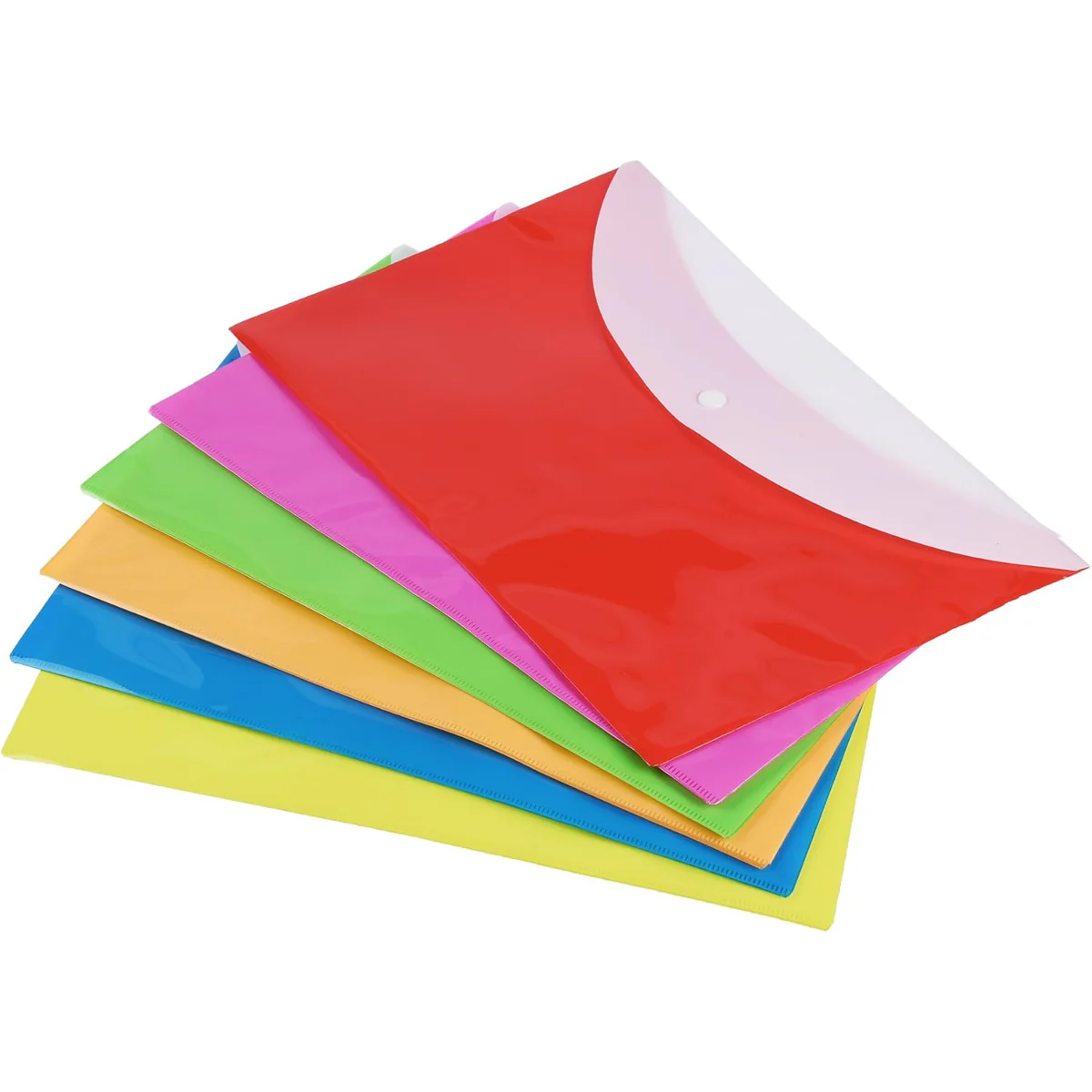 AM7129 Double Pocket Transparent Button Closure Document A4 Folder - Image 3
