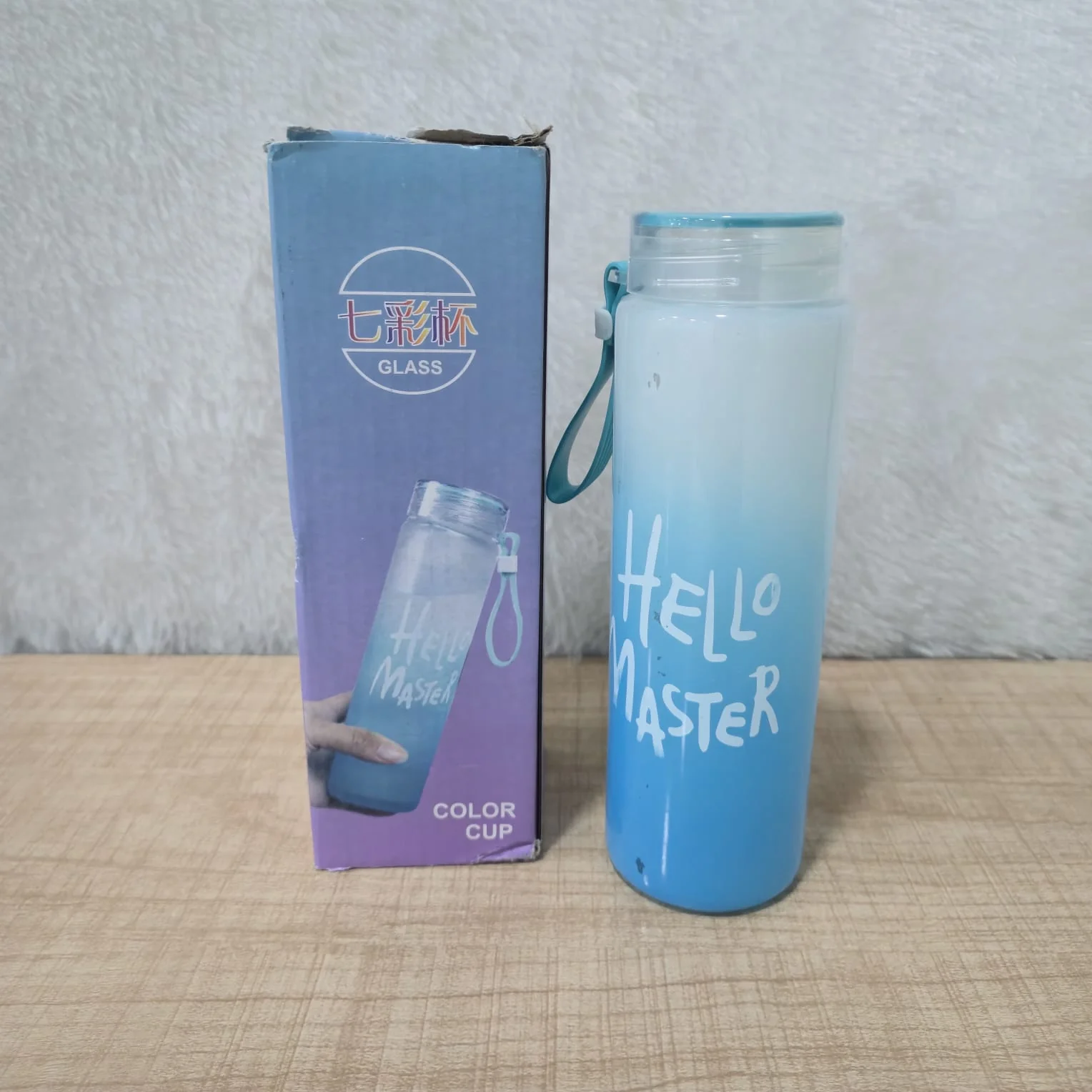 AM7132 Premium Hello Master Glass Water Bottle - 400ml - Image 5