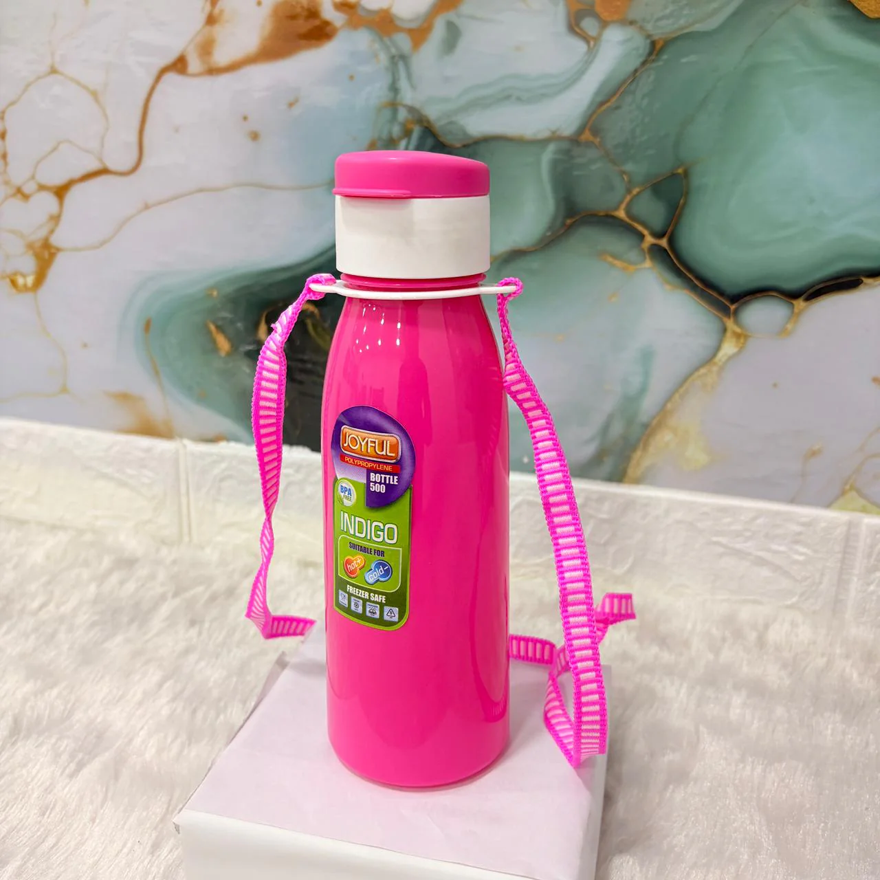 AM7162 Joyful Indigo-500 Leak-Proof Kids Water Bottle with Strap - Image 3