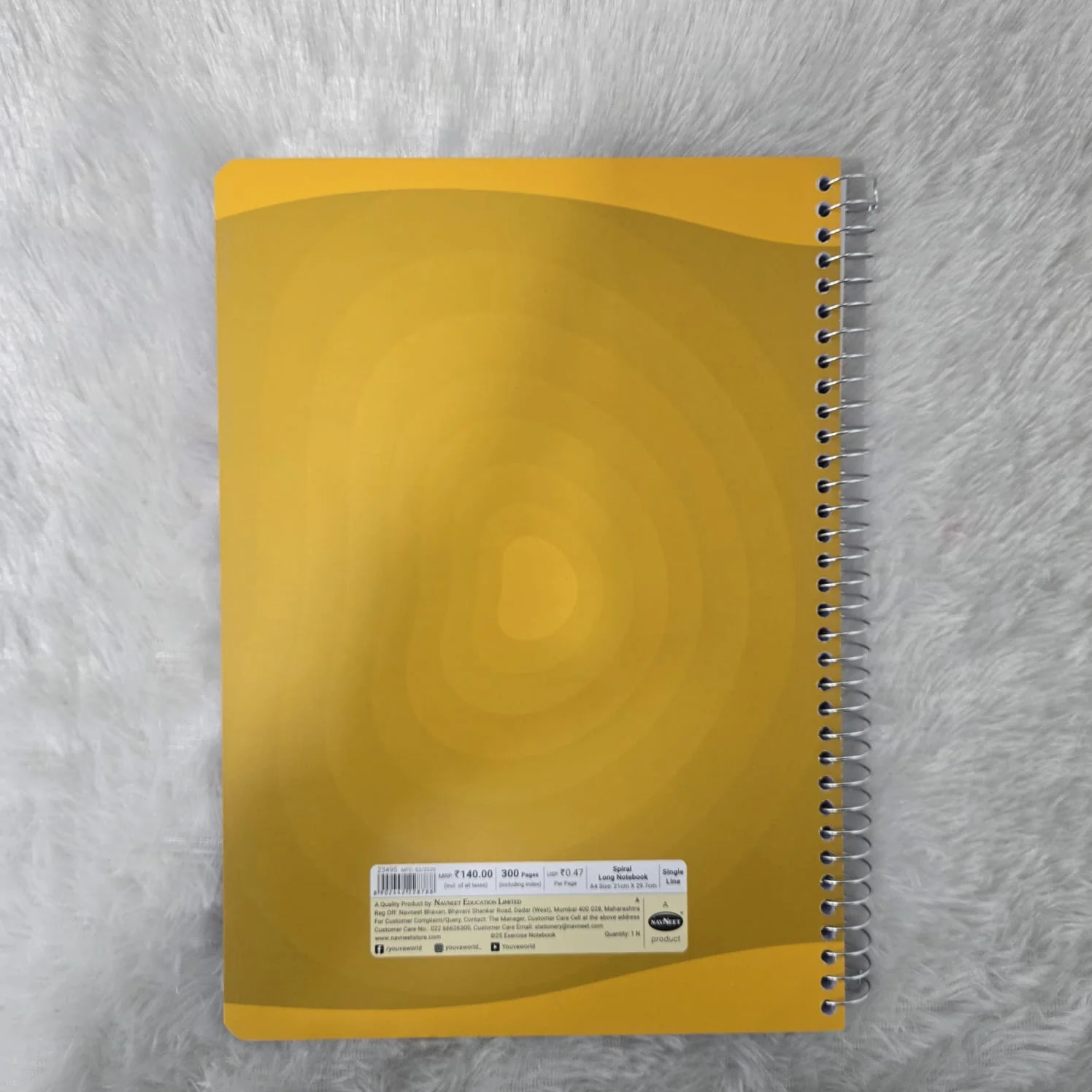 AM7200 Youva Spiral Long Notebook - A4, Single Line (300 Pages) - Image 3