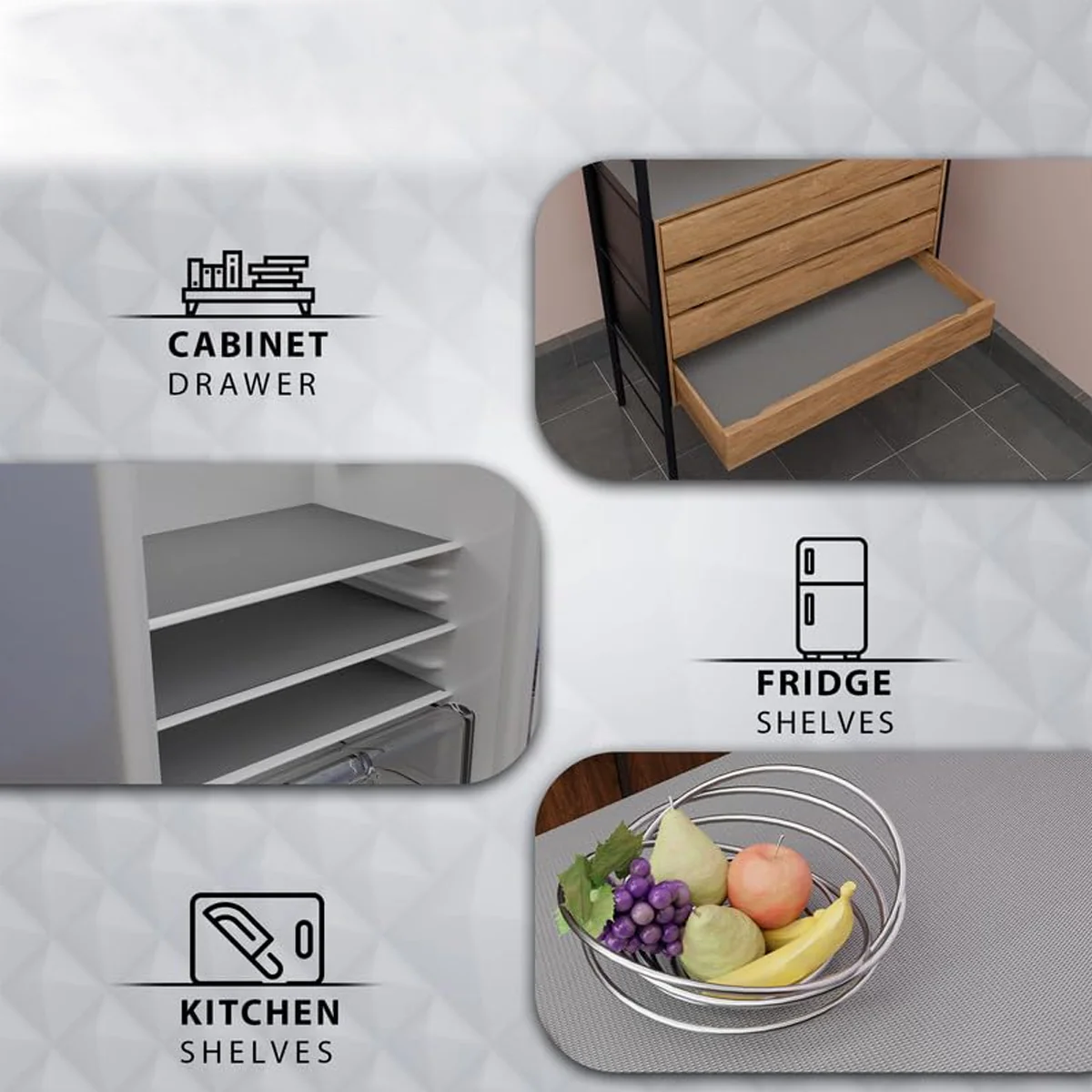 AM7254 Multipurpose Anti-Slip Bathroom Kitchen Cabinet Roll - 45cmx5mtr - Image 3