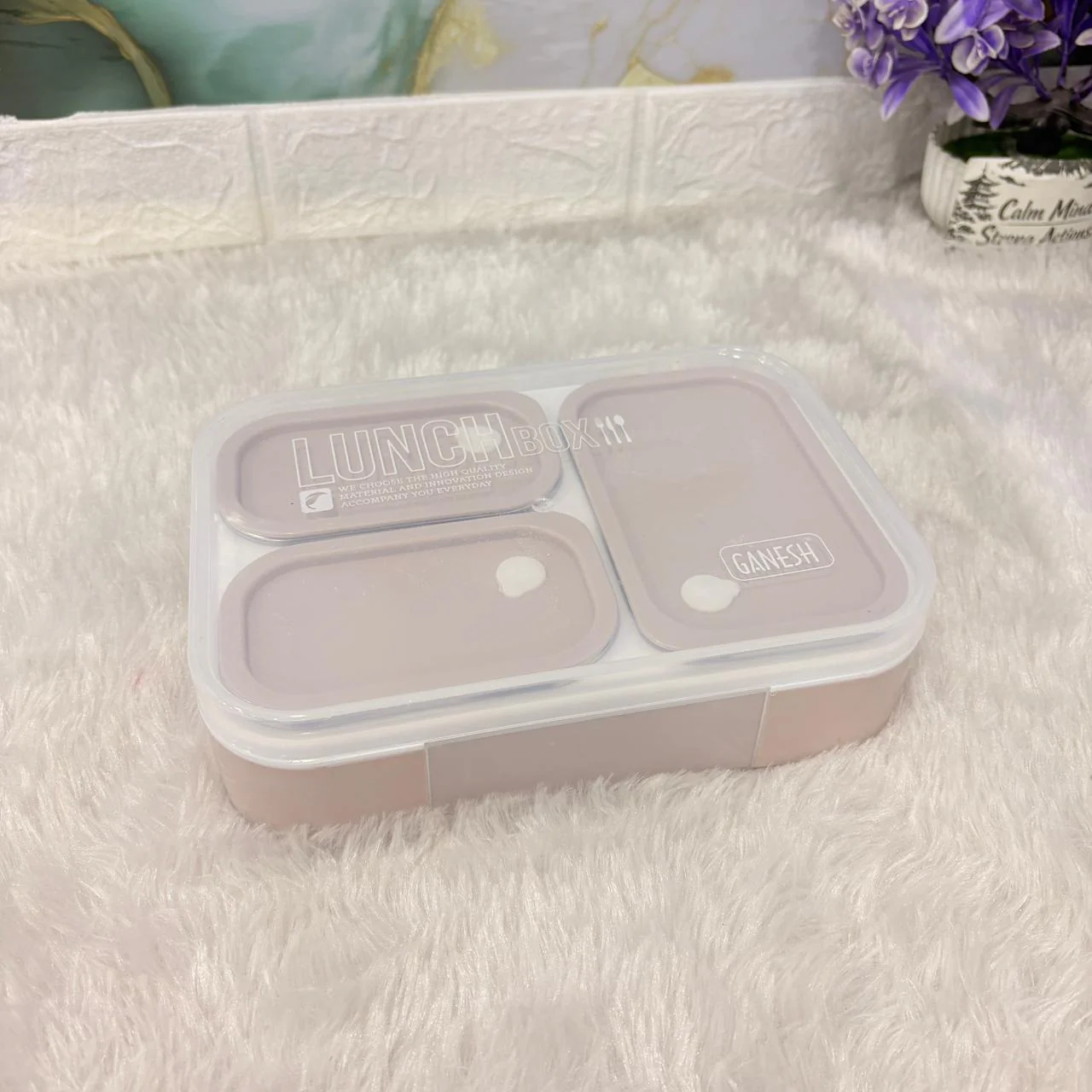 AM7273 Ganesh Aspire 3 Compartment Insulated Leak-Proof Lunch Box - Image 3