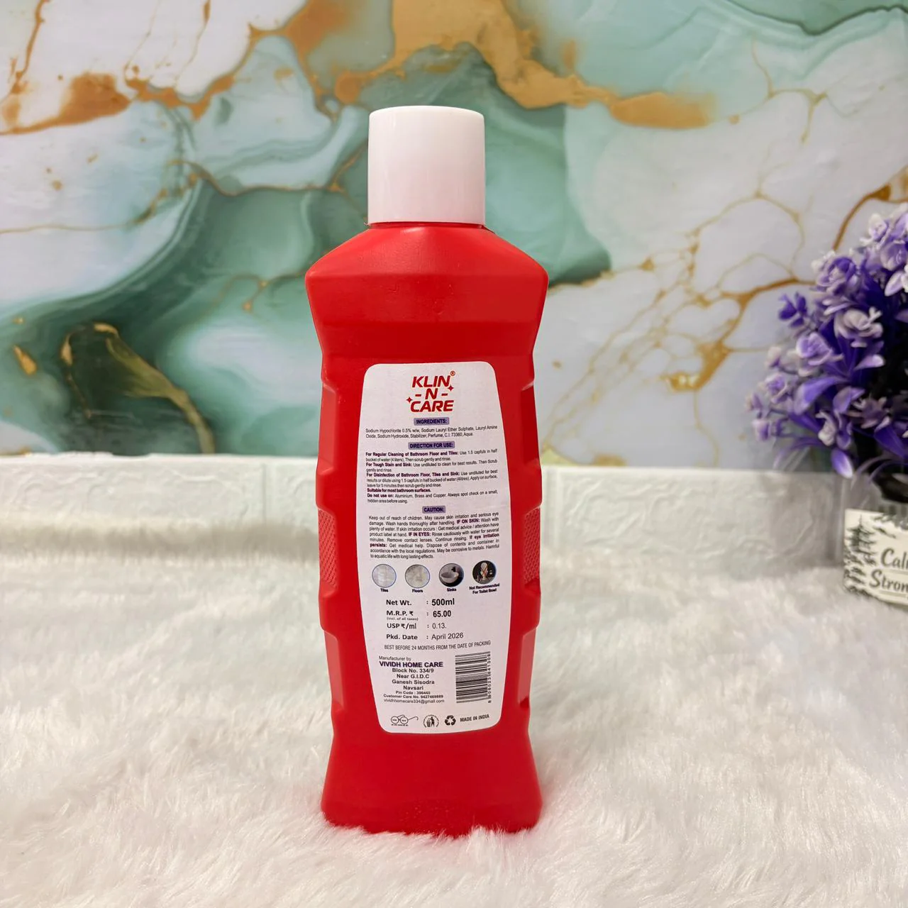 AM7318 Klin-N-Care Disinfectant Bathroom Cleaner (500ml) - Image 5