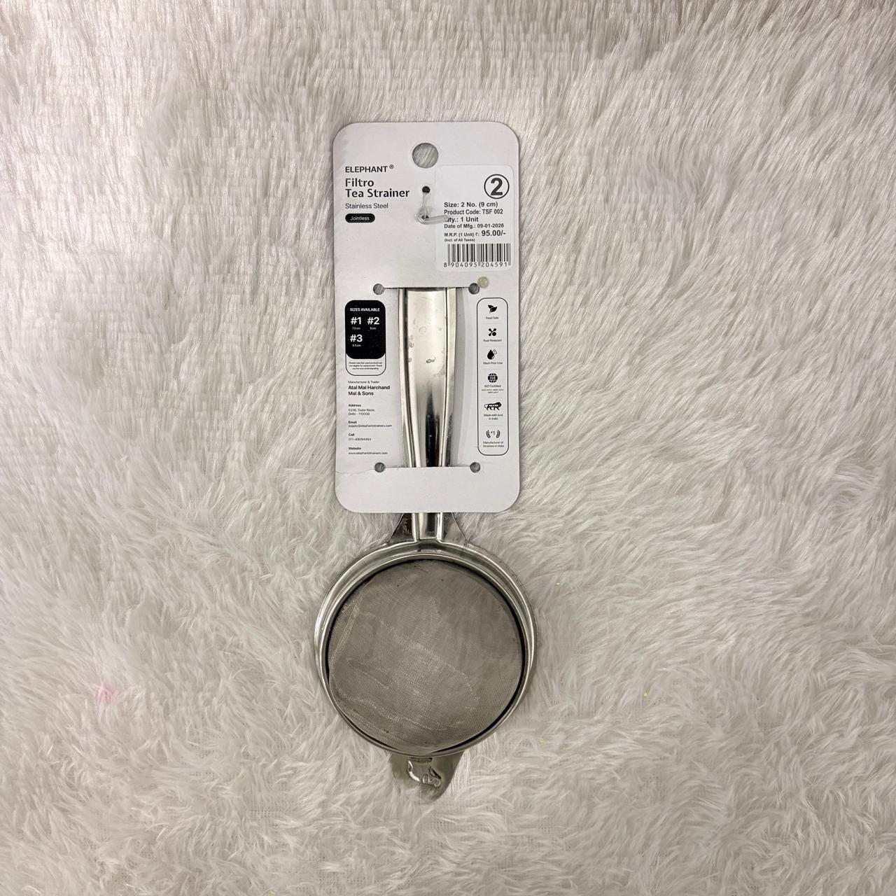 AM7325 Elephant Filtro Stainless Steel Tea Strainer (Size 2, 9cm) - Image 2