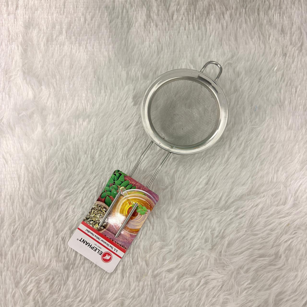 AM7326 Elephant Stainless Steel Tea Strainer with Wire Handle (9 cm) - Image 4