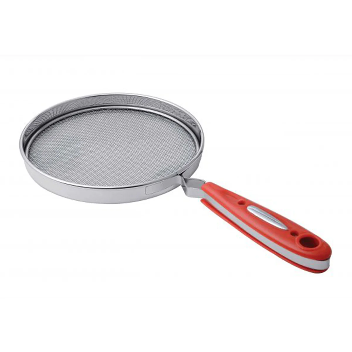 AM7341 Elephant Stainless Steel Papad Fryer & Roaster Jali with Red Handle (20 cm) - Image 2