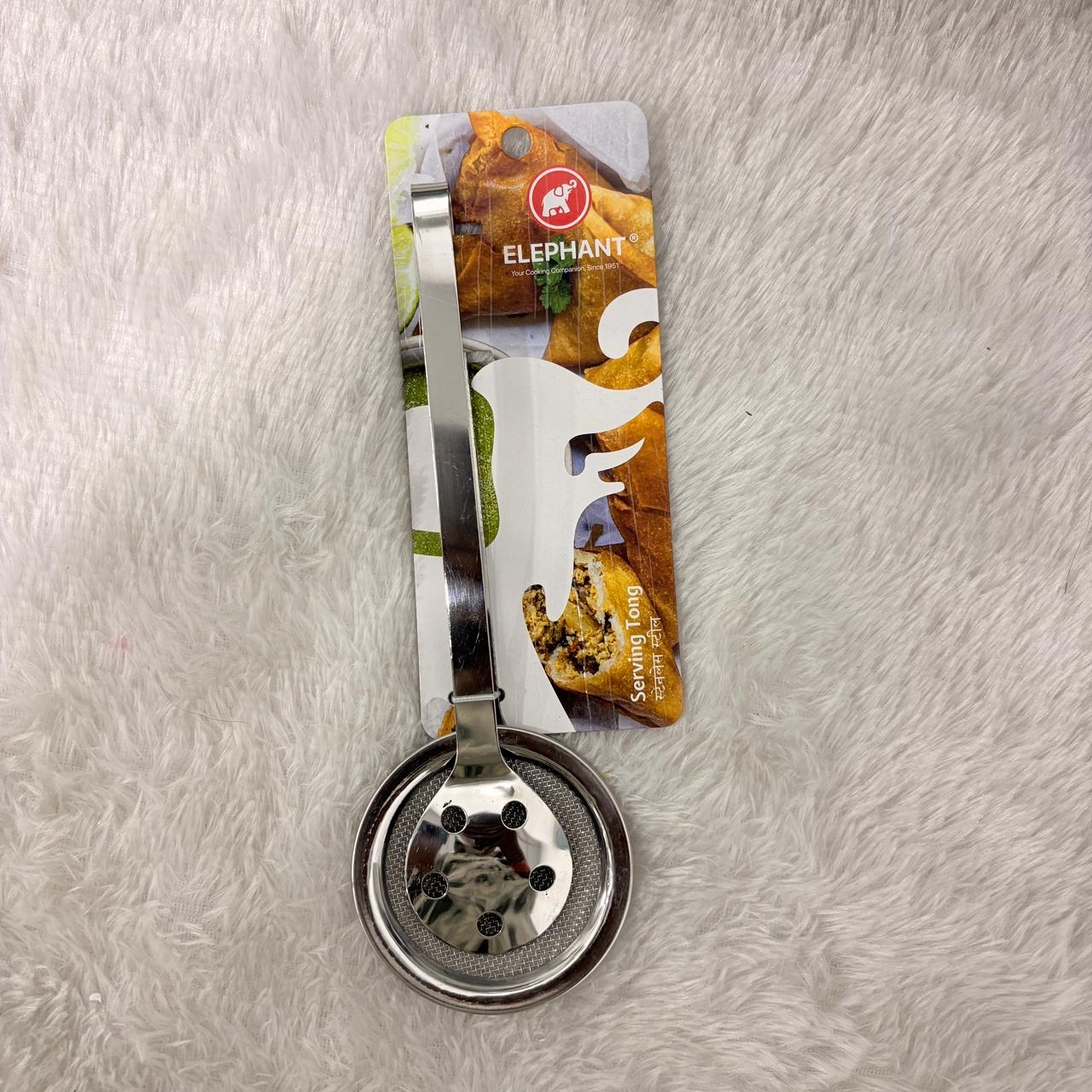 AM7346 Elephant Stainless Steel Serving Tong with Mesh Strainer (8.5 cm) - Image 3