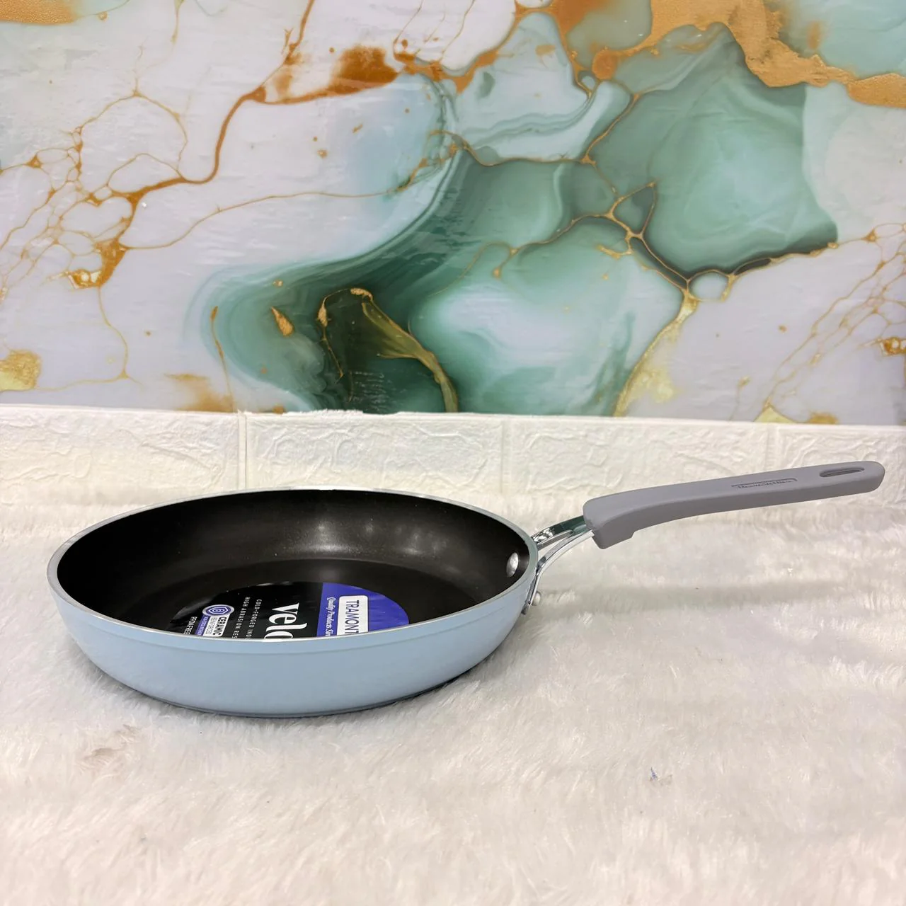AM7392 Tramontina Velo Forged 24 cm Ceramic Non-Stick Fry Pan (Sea) - Image 4