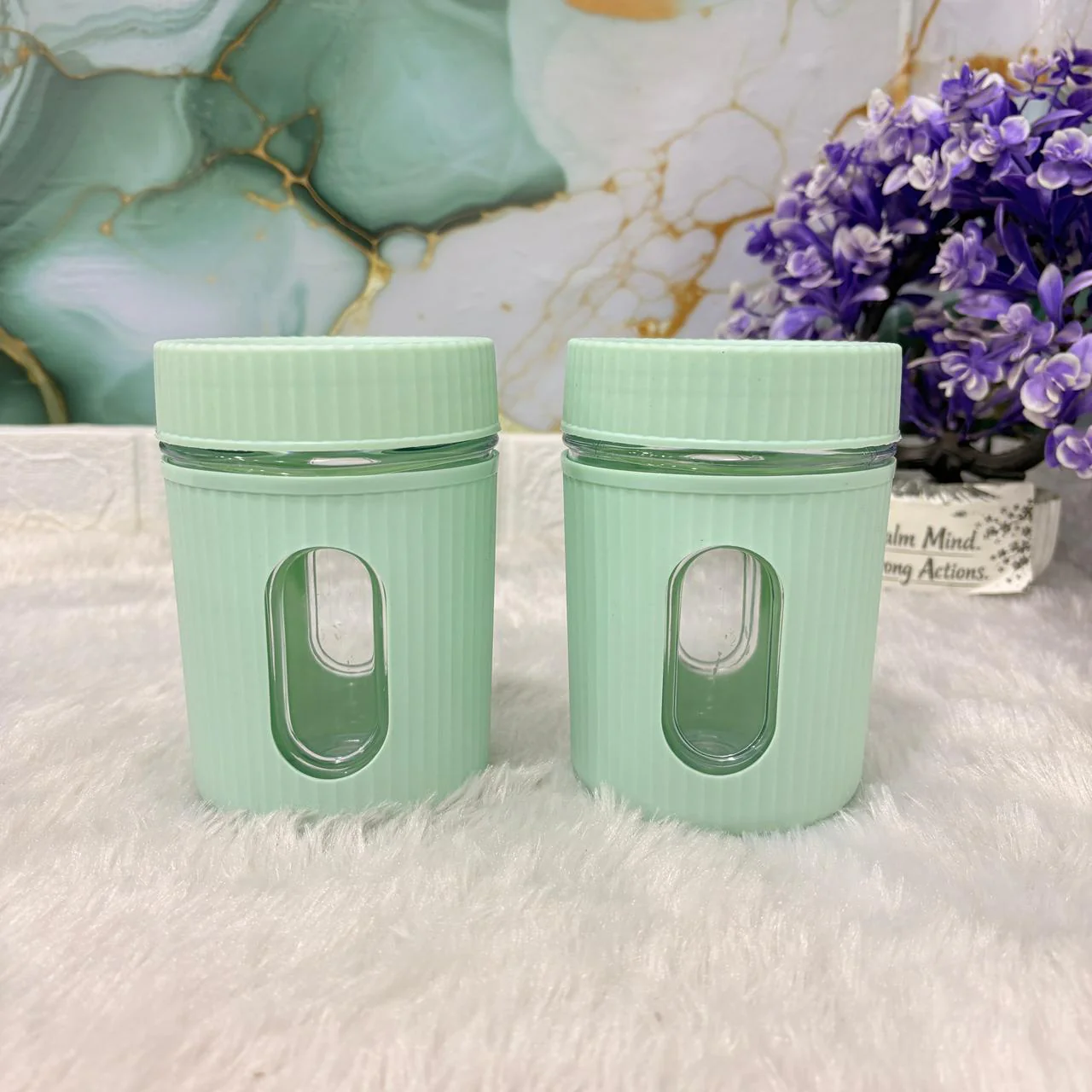 AM7399 Window Series 750ml Food-Grade Kitchen Storage Jar Set - 2 Pieces - Image 3