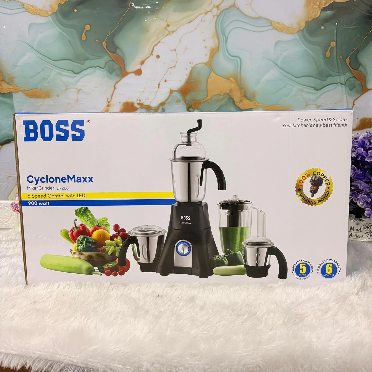 AM7431 BOSS CycloneMaxx 900W Mixer Grinder (B-266) - Image 4