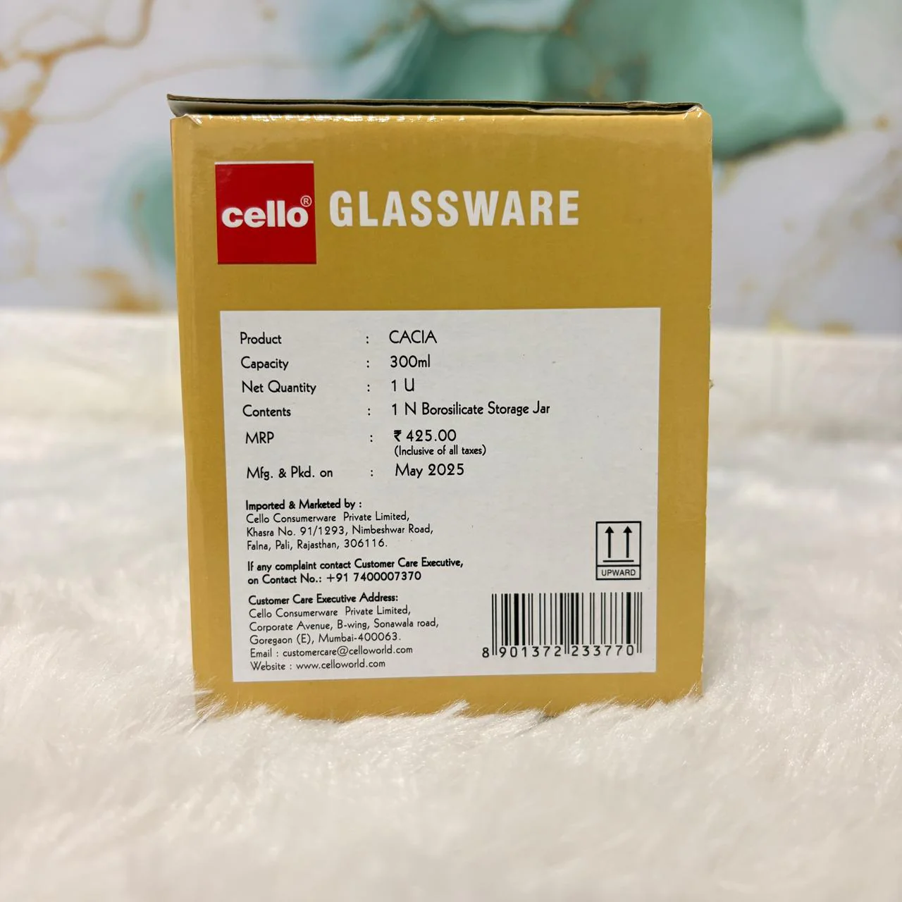 AM7435 Cello Cacia Borosilicate Glass Storage Jar, 300ml - Image 4