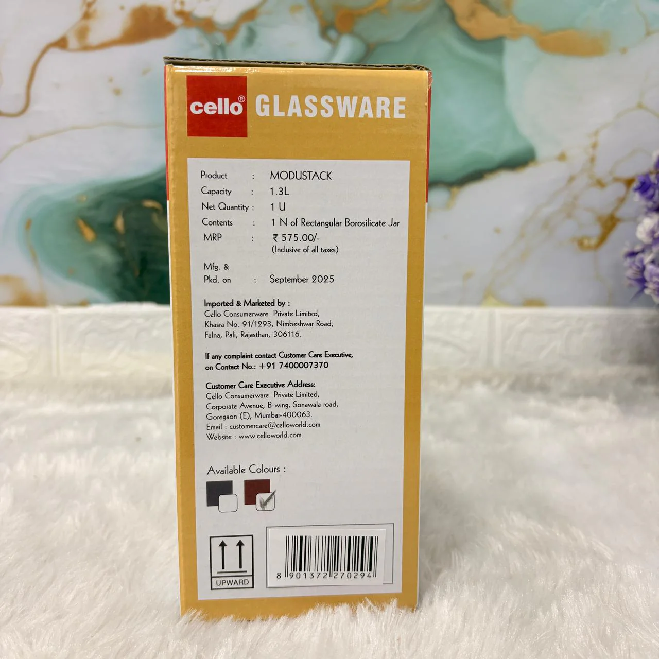AM7442 Cello Modustack Rectangular Borosilicate Storage Jar, 1.3L - Image 4