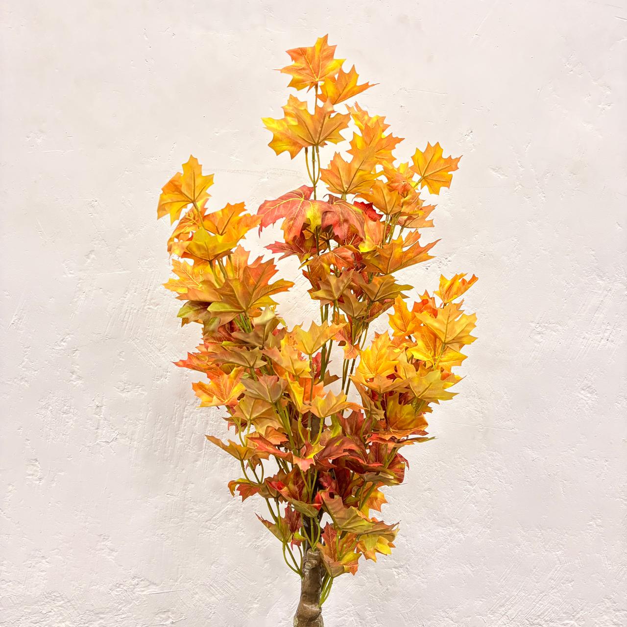 AM7467 MEDIUM Artificial Autumn Maple Leaf Potted Tree Warm Tones - Image 3