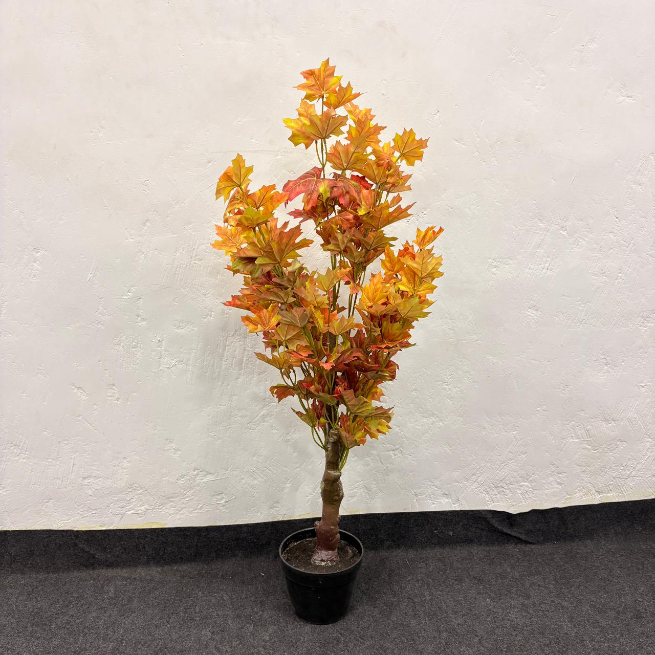 AM7467 MEDIUM Artificial Autumn Maple Leaf Potted Tree Warm Tones - Image 4