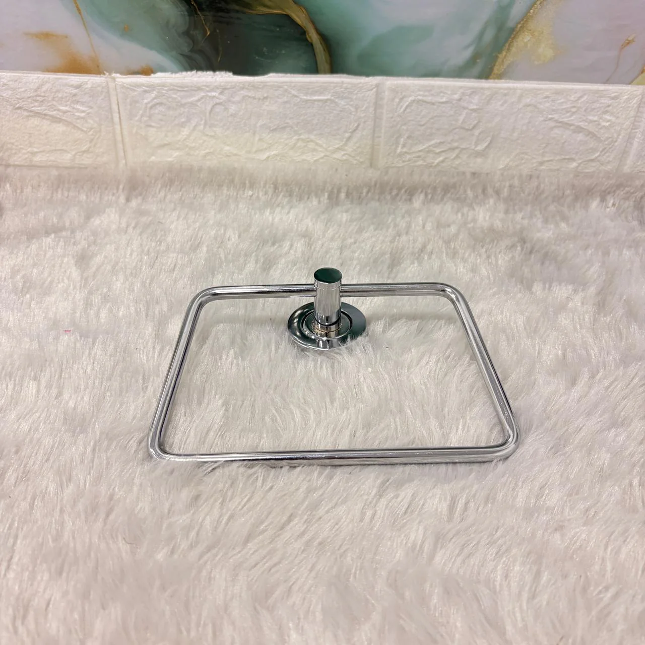 AM7470 Modern APPLE Chrome Wall-Mounted Towel Ring - Image 6