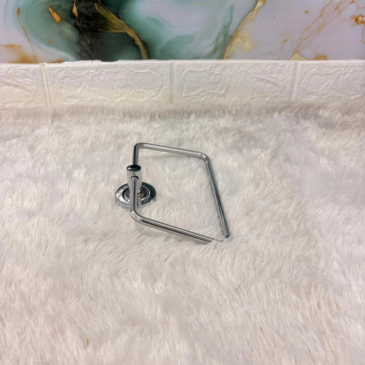 AM7470 Modern APPLE Chrome Wall-Mounted Towel Ring - Image 8