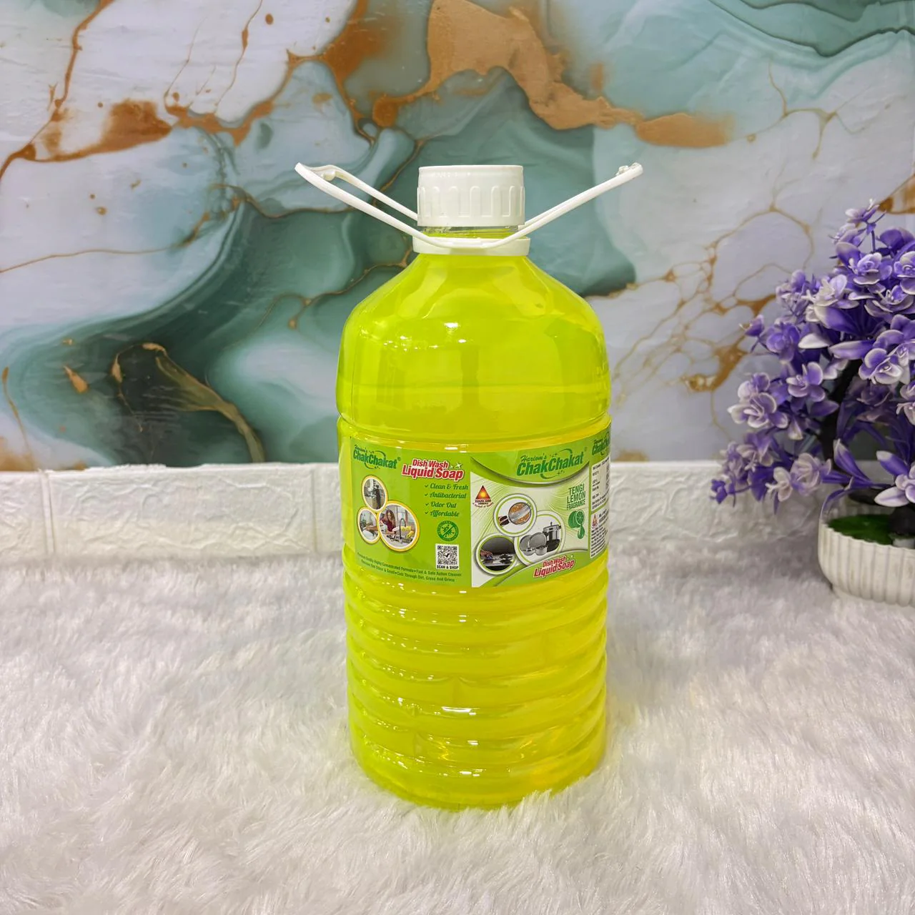 am7498 Hariom ChakChakat Tangi Lemon Dishwash Liquid Soap  3L - Image 4