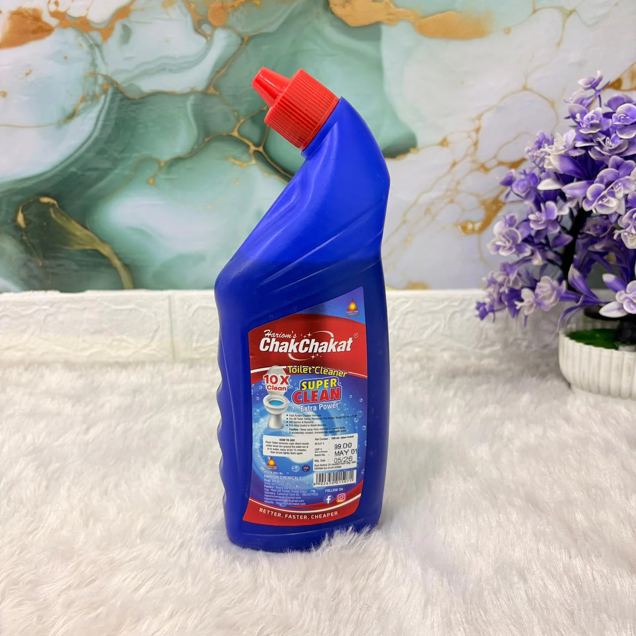 AM7502 Hariom ChakChakat 10X Clean Toilet Cleaner – Super Power Disinfectant Liquid 750G - Image 3
