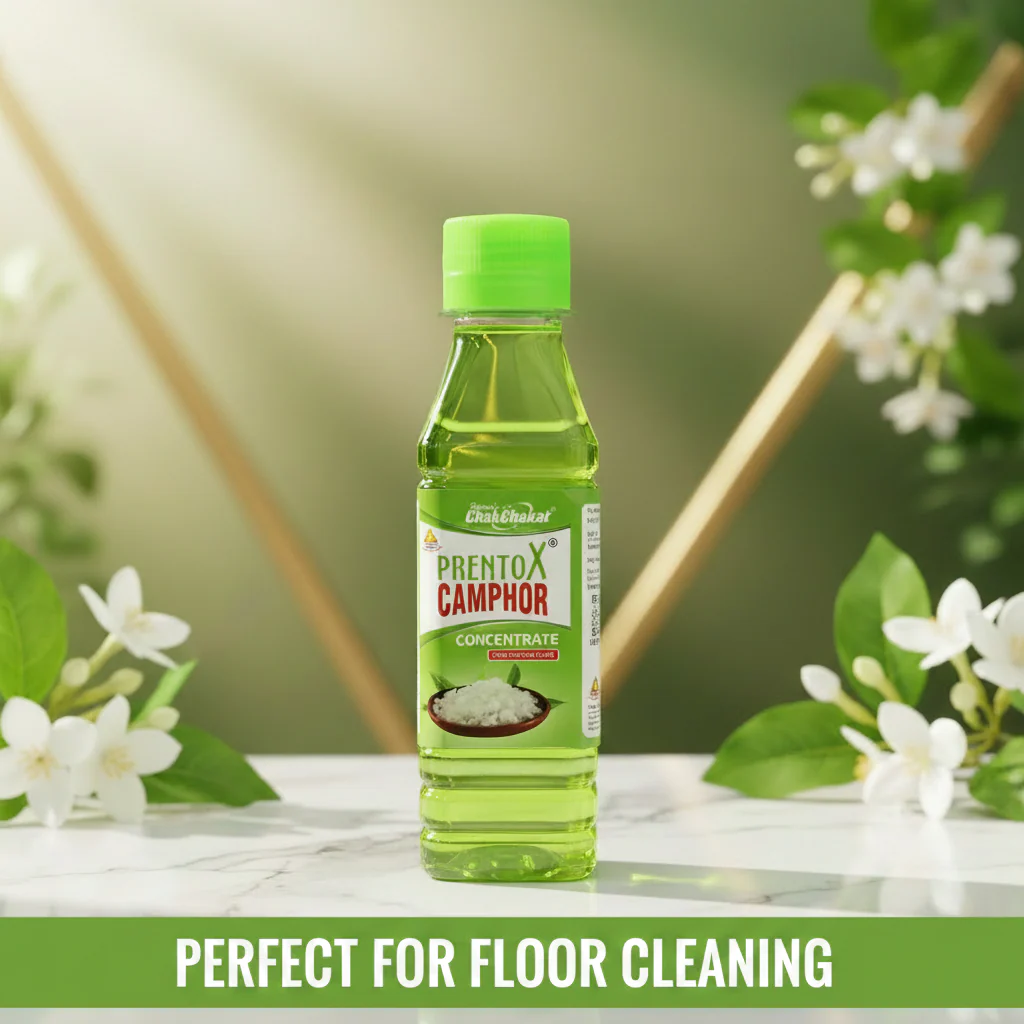 AM7504 Hariom ChakChakat Prentox Camphor Concentrate – Powerful Floor Cleaner & Deodorizer 200ML