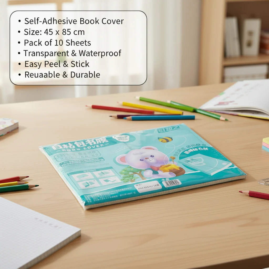 AM7508 Self-Adhesive Transparent Protective Book Cover Film