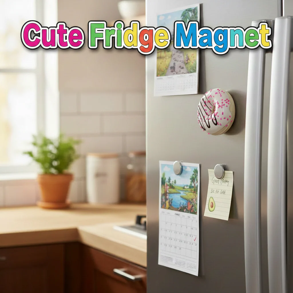 AM7512 Realistic 3D Donut Fridge Magnet - Decorative Dessert Figurine for Home & Kitchen (1-Pcs) - Image 2