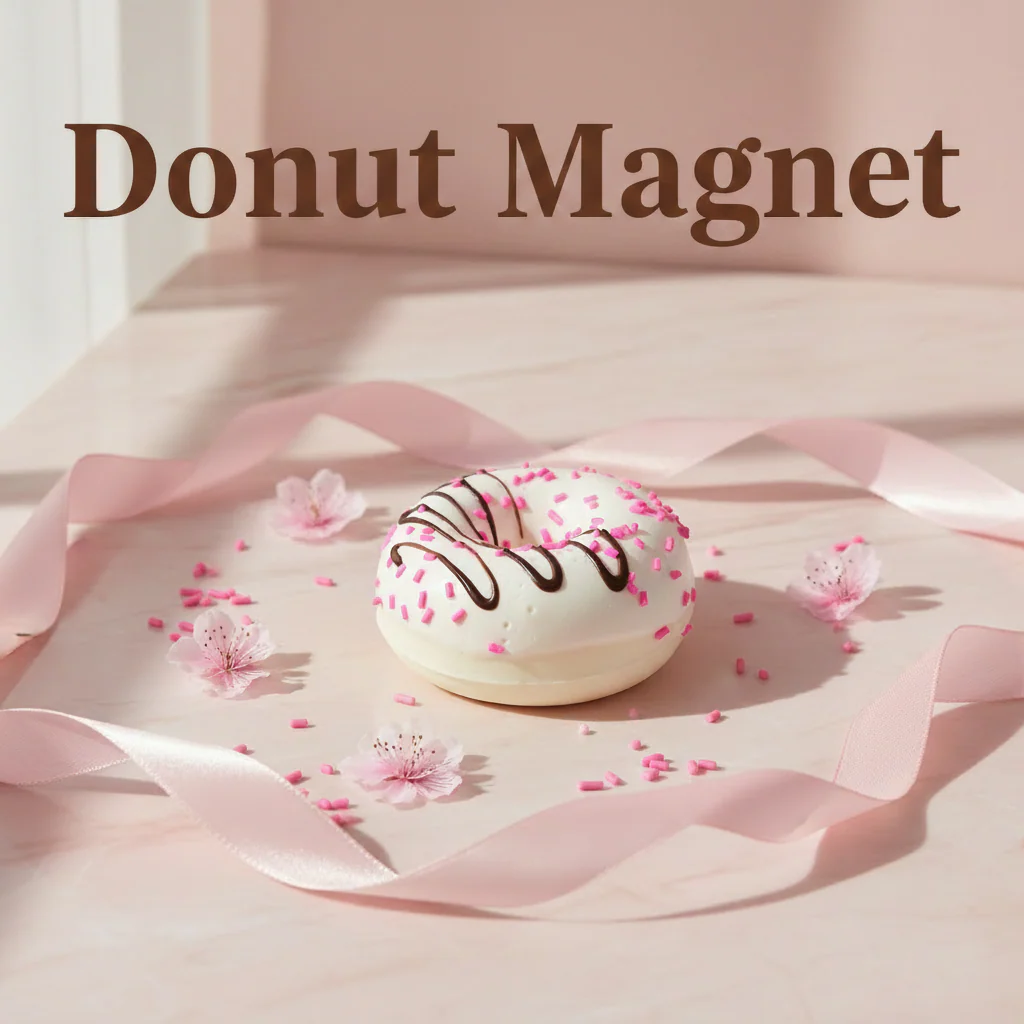 AM7512 Realistic 3D Donut Fridge Magnet - Decorative Dessert Figurine for Home & Kitchen (1-Pcs) - Image 3