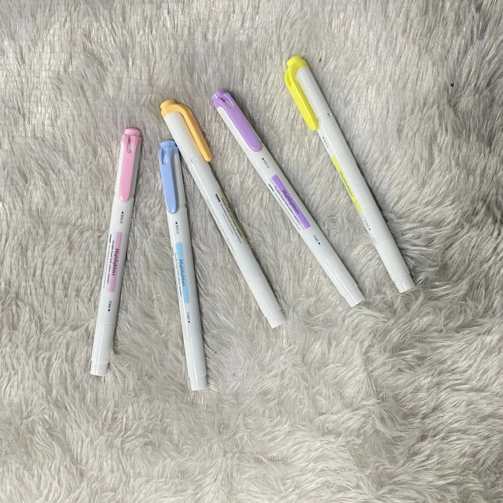AM7519 HiMiC Dual-Tip Soft Pastel Highlighter Set OF 5 - Image 5