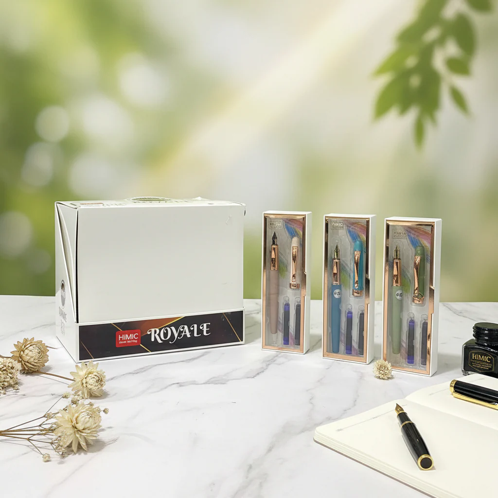 AM7521 HiMiC Premium Fountain Pen Gift Set with Ink Cartridges ( 1 - Pcs) - Image 2
