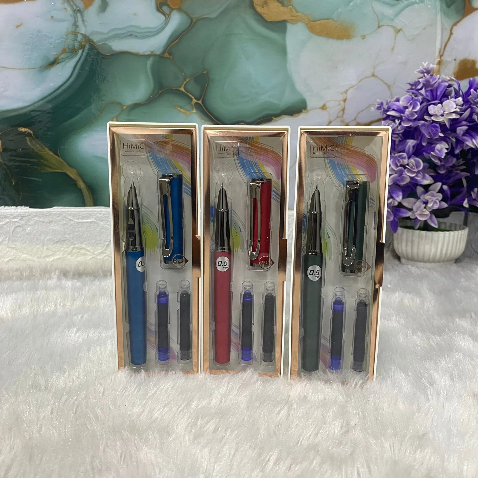 AM7523 HiMiC Premium 0.5mm Metal Fountain Pen Gift Set ( 1 - Pcs ) - Image 3