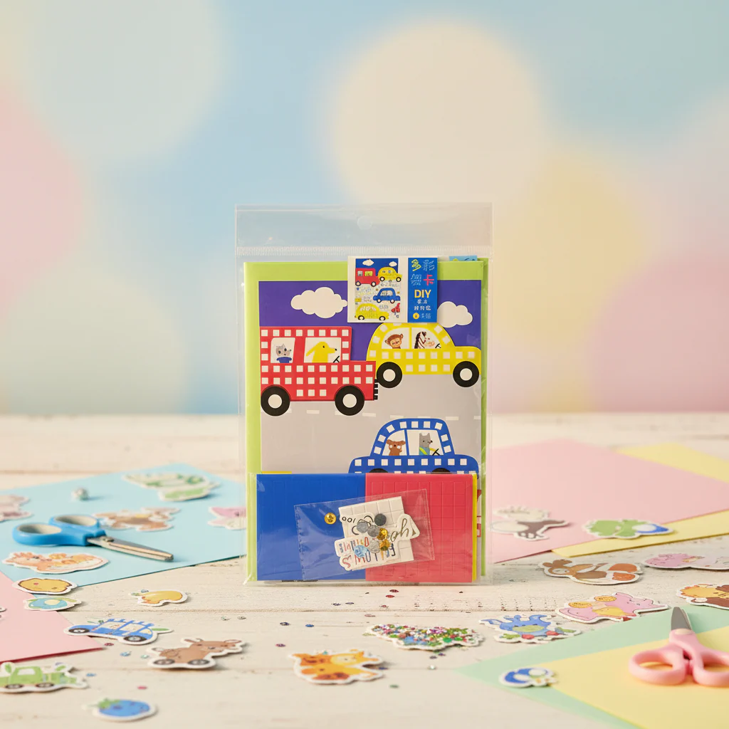 AM7517 Interactive DIY Greeting Card Set - Multi-Theme 3D Sticker & Gem Craft Kit for Personalized Gifting - Image 2