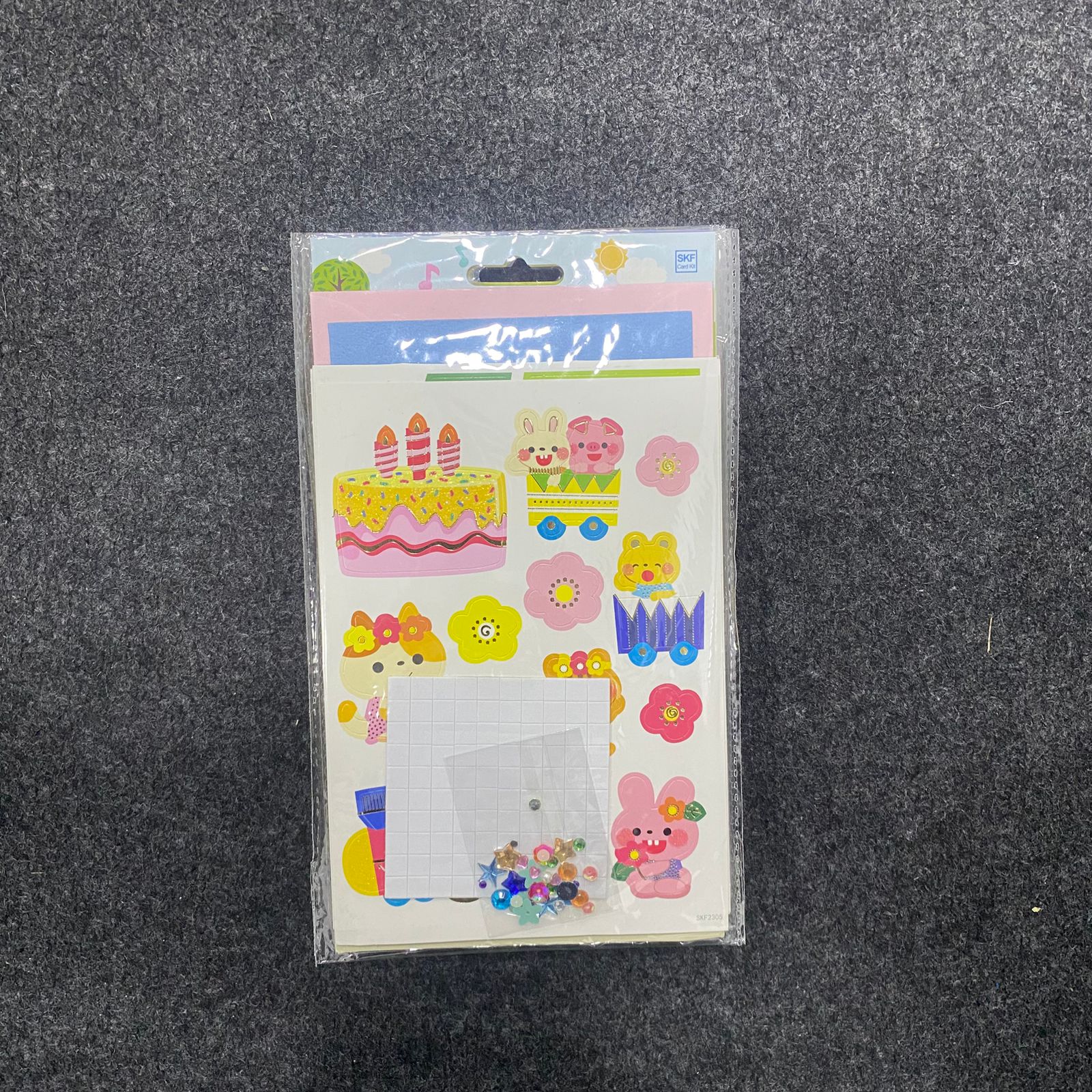 AM7518 Artistic Greeting Card DIY Activity Pack - Fun Stickers & Rhinestone Embellishment Kit for Kids Crafts - Image 5